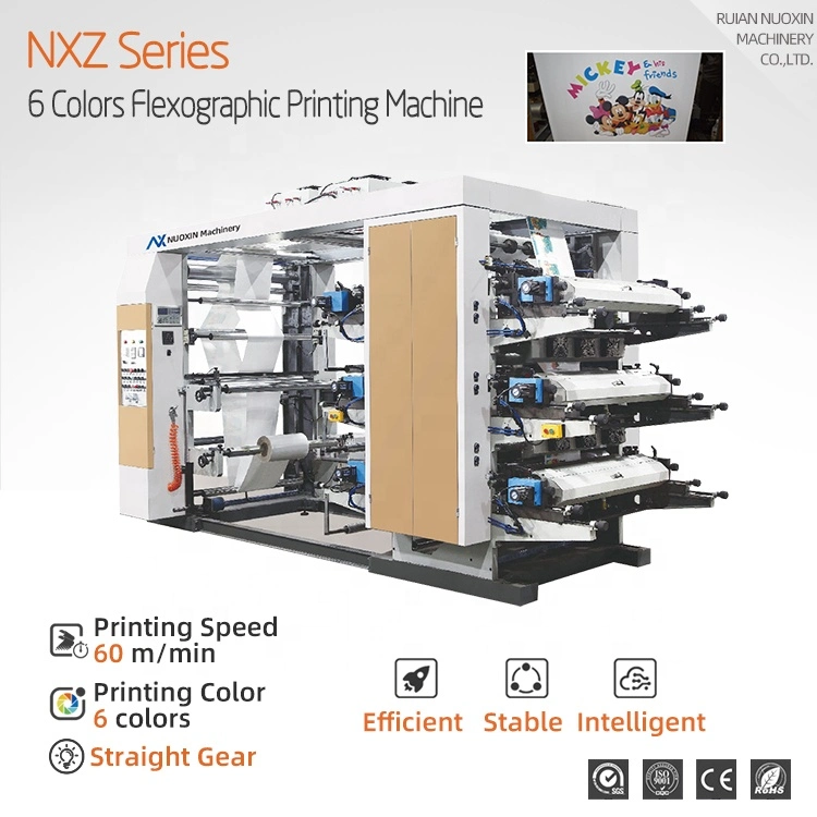 Paper Bag Making Machine with Flexo Printing, 6 Colours Industrial Bags Flexographic Printers